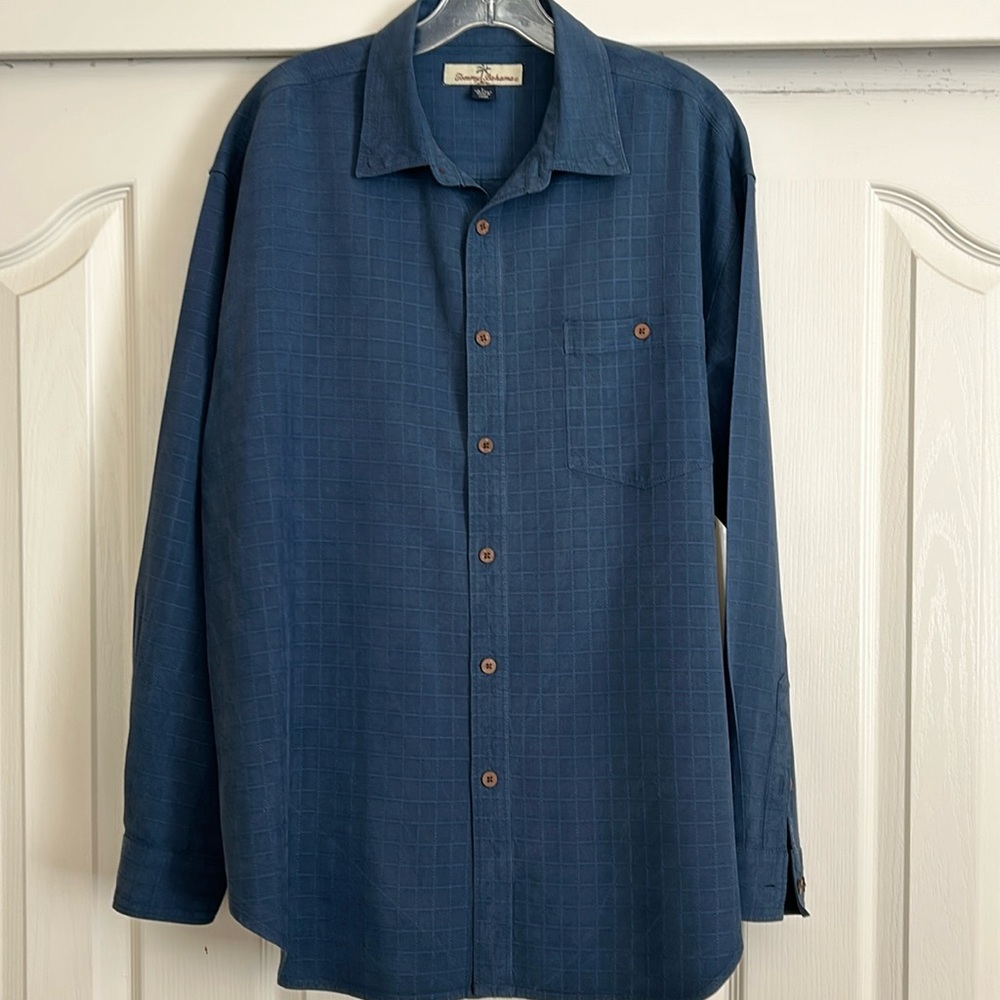 Blue Tommy Bahama long sleeve men’s shirt